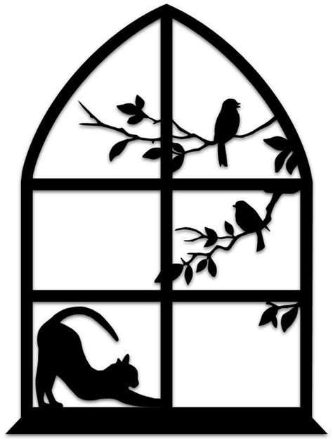 Cat in the window | Animal silhouette, Silhouette art, Silhouette design