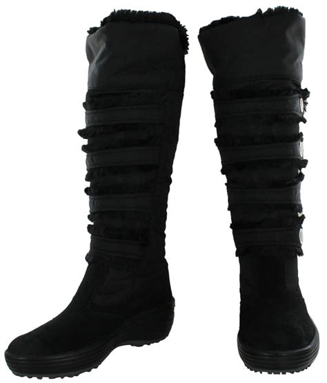 Insulated Tall black winter boots women - Online Boots