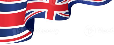 Waving flag of UK isolated on png or transparent background,Symbols of ...