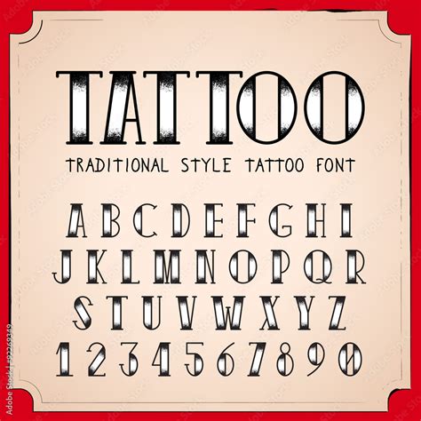 Traditional Tattoo Font Alphabet