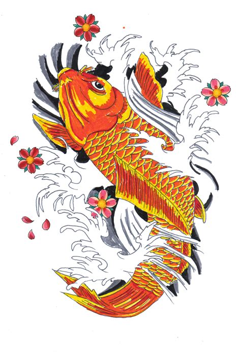 Japanese Koi Fish Sketches at PaintingValley.com | Explore collection ...