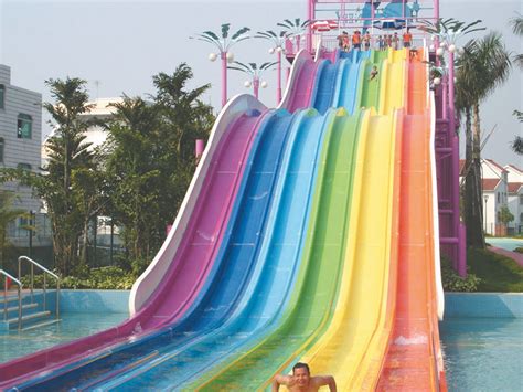 Racing Rainbow Slide for Waterpark (HZQ-02) - Water Slide and Water ...