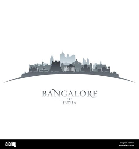 Bangalore India city skyline silhouette. Vector illustration Stock ...