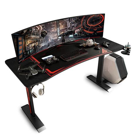 Buy max63 Inch Gaming Desk, Heavy-Duty Gaming Computer Table with ...