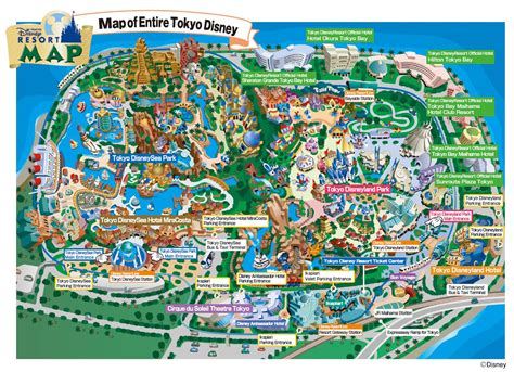 Insights and Sounds: Combined Tokyo Disney Land and Sea Map