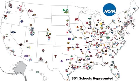 Ncaa Team Logos Map