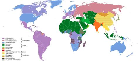 Detailed Maps Of The World’s Religions - Vivid Maps