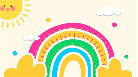 Cartoon Rainbow Background in Illustrator, SVG, JPG, EPS, PNG ...