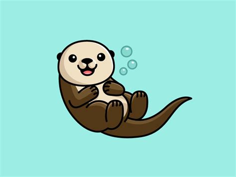 Sea Otter | Otter illustration, Otter drawing, Otter art