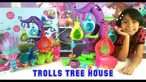 NEW TROLLS TREE HOUSE UNBOXING TOY TROLLS TOYS POPPY TREE PLAY SET ...