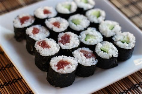 Sushi Rolls (Tuna and Cucumber Rolls) Recipe – Japanese Cooking 101