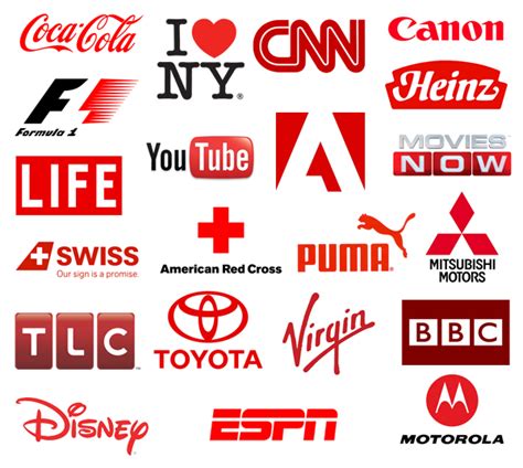 Top 20 famous logos designed in Red