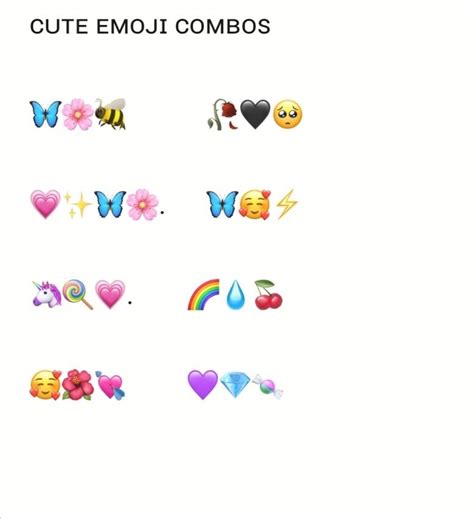 Cute emoji combos 🦄🍬💕 | Emoji combinations, Cute instagram captions ...