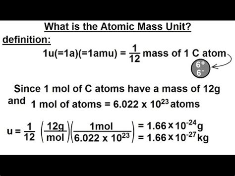 Physics CH 0.5: Standard Units (41 of 41) What is the Atomic Mass Unit ...