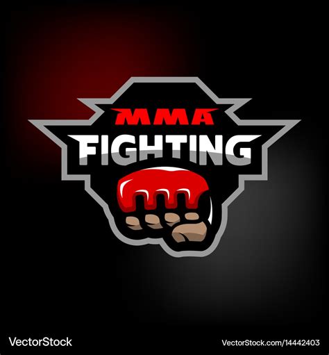 Mma fighting logo Royalty Free Vector Image - VectorStock