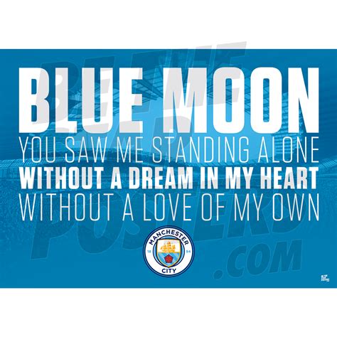 Manchester City Blue Moon Chant Poster | Official Man City Store