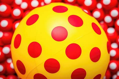 Premium AI Image | Close up of polka dot texture on a rubber ball