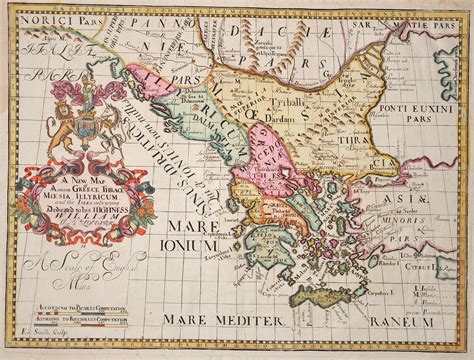 Antique Map - Wells - A New Map of Antient Greece, Thrace, Moesia ...