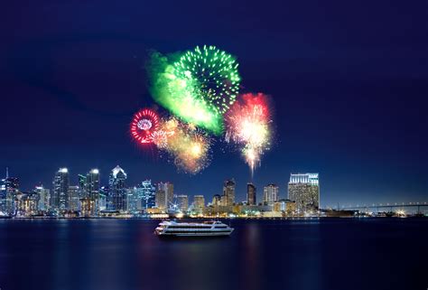 Fireworks over San Diego Bay -photo credit Hornblower Cruises and ...