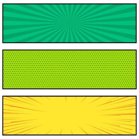 Free Vector | Three bright comic book style banner design