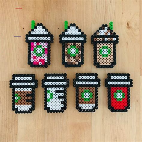 Items similar to Handmade Starbucks Cup Midi Perler Bead Sprites on ...