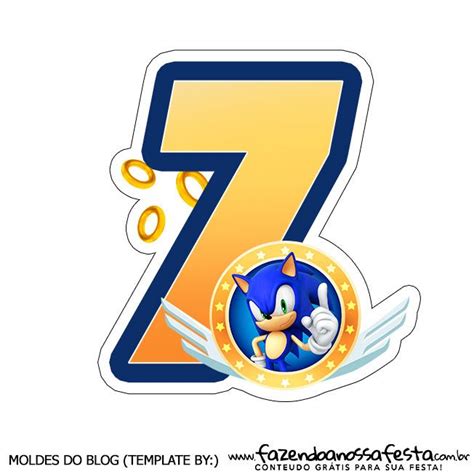 Numeros sonic para bolo 7 – Artofit