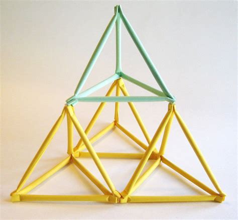 A tabletop tetrahedron is like a mini pyramid. To build it, you need to ...