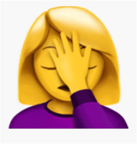 Woman Facepalming Emoji Clipart , Png Download - Woman Facepalming ...