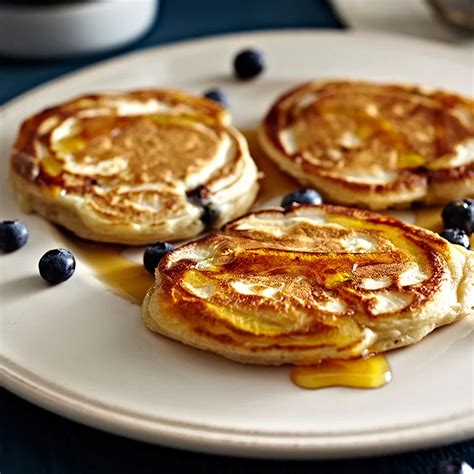 American Pancakes With Blueberries And Maple Syrup | Pancake Recipes ...