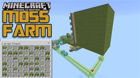 The Mean Green Moss Making Machine - Minecraft Bedrock 1.17 Moss Farm ...