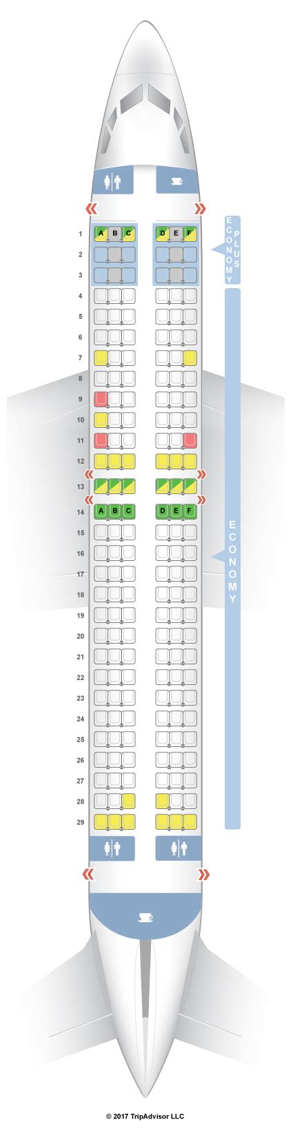 SeatGuru Seat Map WestJet Boeing 737-800 (738)