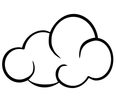 Clipart - cloud - lineart