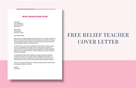 Relief Teacher Cover Letter in Word, PDF, Google Docs - Download ...