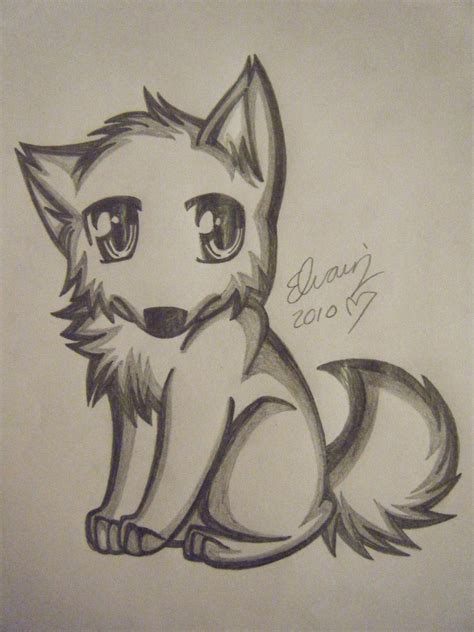 Images For > Cute Baby Wolf Drawing