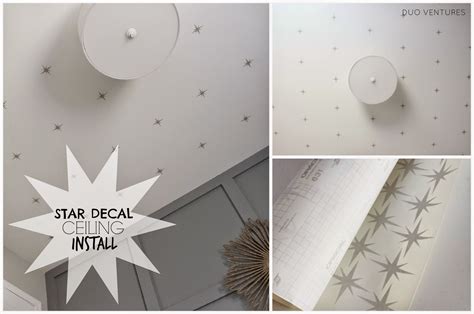 Duo Ventures: The Nursery: Star Decal Ceiling Install