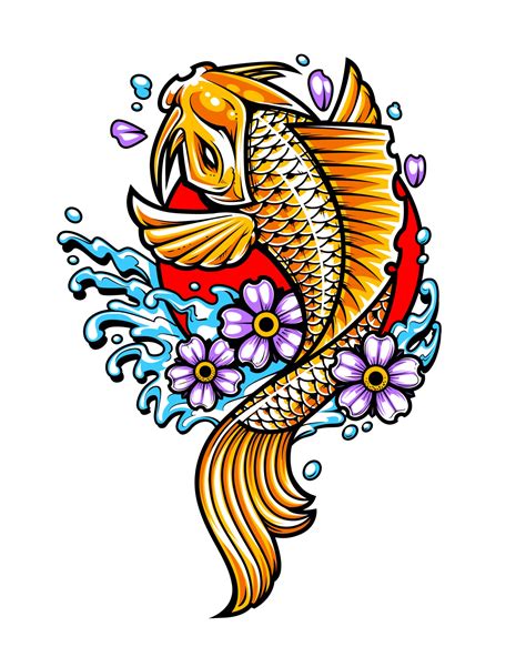 Koi Fish Japanese Tattoo Art 3166906 Vector Art at Vecteezy