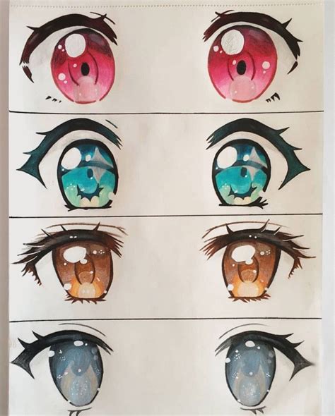 How To Draw Cute Anime Eyes Desenho De Olhos Anime Olhos De Anime | The ...