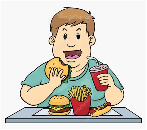 Eating Food Clipart Preview Of Transparent Png - Eating Junk Food ...