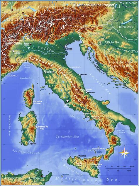 Political Map of Italy - Nations Online Project