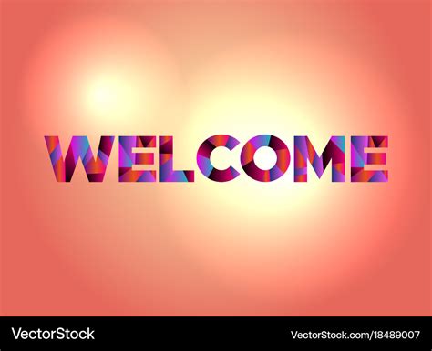 Welcome concept colorful word art Royalty Free Vector Image