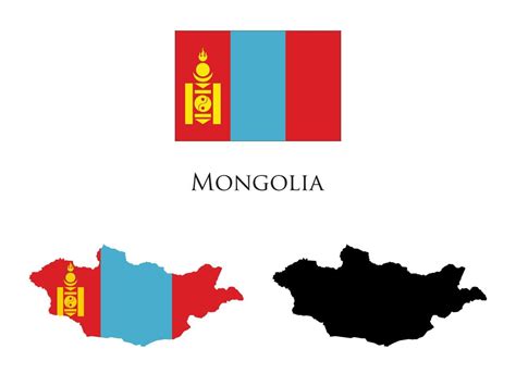 mongolia flag and map illustration vector 21222926 Vector Art at Vecteezy