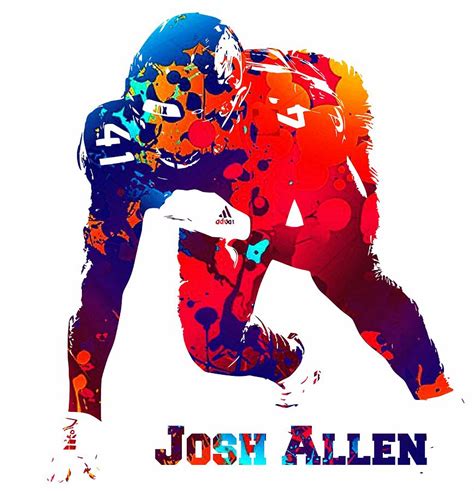 Josh Allen Jags WLB Digital Art by Bob Smerecki - Fine Art America