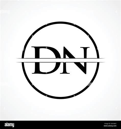 Initial DN Letter Logo Design Vector Template With Black Color. DN Logo ...