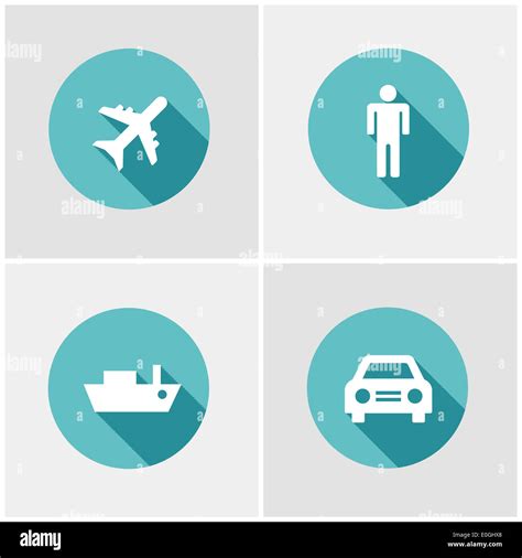 Flat design icon set Stock Photo - Alamy