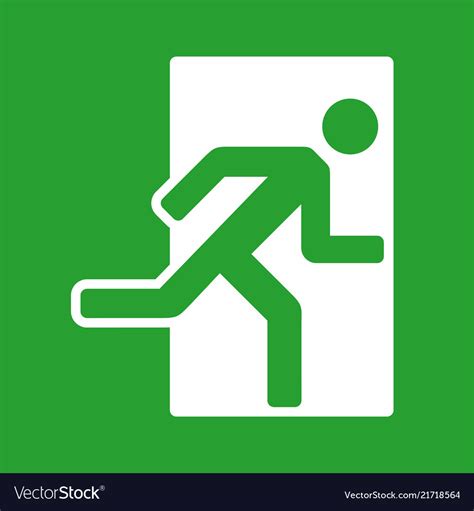 Emergency Exit Vector Icons