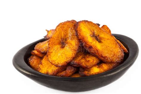 Deep Fried Ripe Plantain Slices Isolated Stock Photo - Image of fresh ...