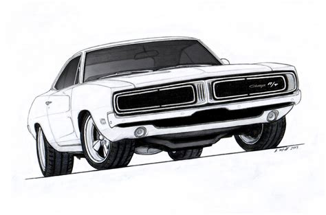 1969 Dodge Charger R/T Pro Touring Drawing by Vertualissimo on DeviantArt