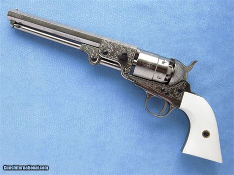 Traditions 1851 Navy Revolver, Nickel with Laser Engraving, .44 Caliber ...