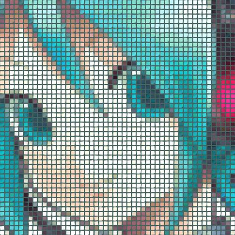 Minecraft Hatsune Miku Pixel Art Grid - Pixel Art Grid Gallery