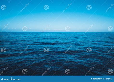 Seascape, Ocean Horizon and Blue Sky Stock Image - Image of clear ...